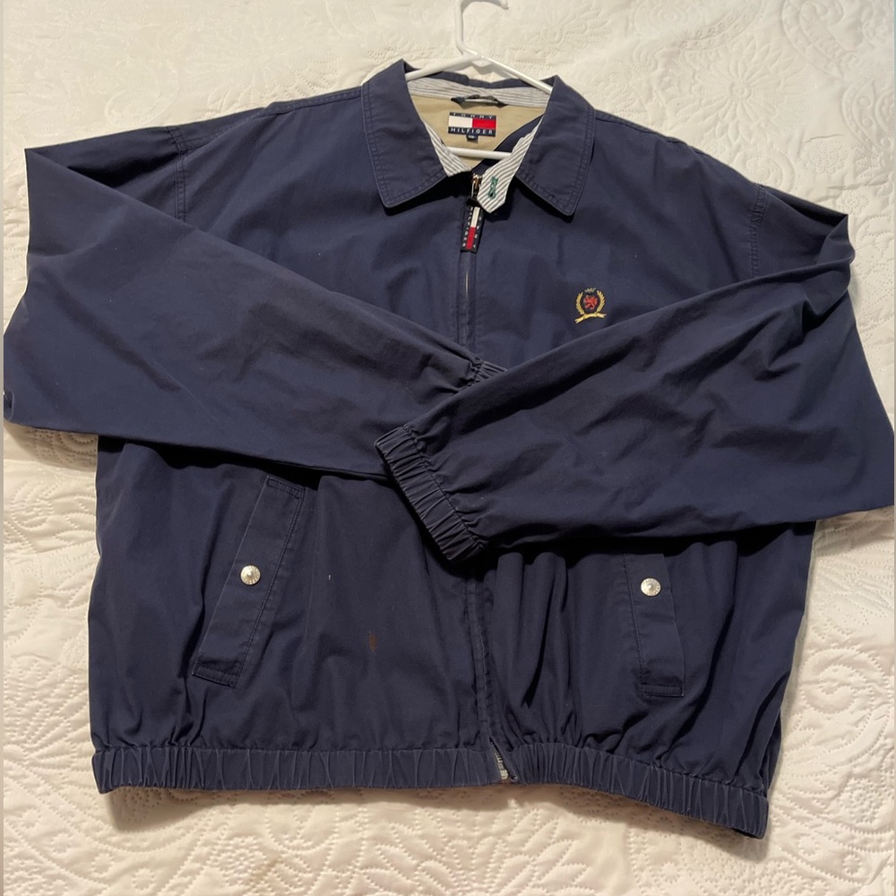Vintage Tommy Hilfiger Jacket. Navy. Slash Pockets. Great Condition.